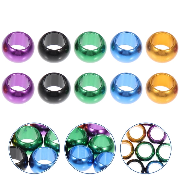STRANDCHIC 10Pcs Aluminum Bird Leg Bands Assorted Colors for Pigeons Chickens and Poultry Identification