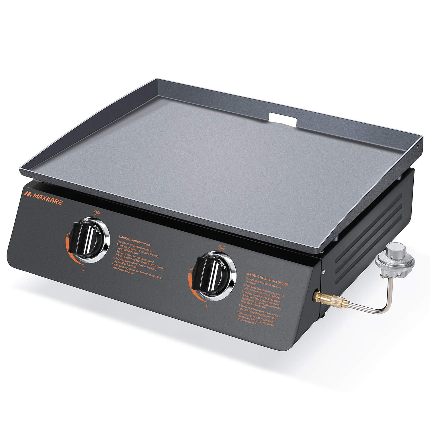MaxKare 2 Burners Tabletop Gas Grill 22 Gas Griddle BBQ Propane Portable Grill with 20000 BTU for Outdoor Camping and Tailgating - Walmart.com