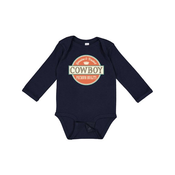 Inktastic Cowboy Vintage Logo Boys Long Sleeve Baby Bodysuit