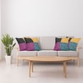 thumbnail image 4 of Ambesonne Indie Throw Pillow Cover 4 Pack, Eighties Funky Pop Doodle, 20", Multicolor, 4 of 7