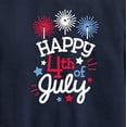 thumbnail image 3 of Instant Message - Happy 4Th Of July - Toddler & Youth Crewneck Fleece Sweatshirt, 3 of 6