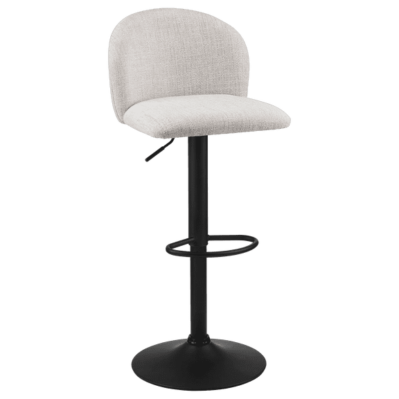 Bouclair Tabouret de Bar Réglable en Tissu et Métal Couleur Avoine