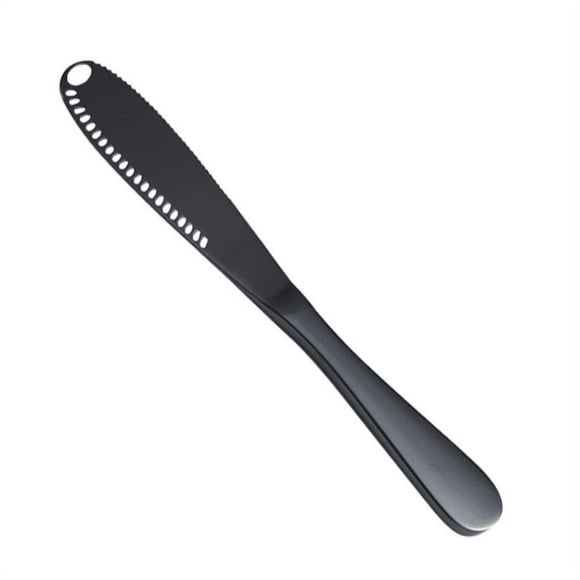 430 Butter Knife with Hole Black