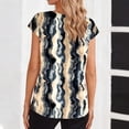 thumbnail image 3 of cocolona Womens Summer Silk Satin Tops Plus Size V Neck Short Sleeve T-shirt Fashion Casual Cute Print Tees Blouses, 3 of 6