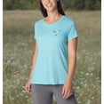 thumbnail image 2 of Columbia Daisy Days - Playera Estampada de Manga Corta para Mujer, Color Aguamarina Jaspeado/Volante Elegante, Talla 2X, 2 of 10