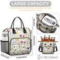 thumbnail image 5 of OBREWU Pioneer Flower and Butterfly Women's Insulated Leakproof Large Lunch Bag, Oxford Cloth, 5 of 7