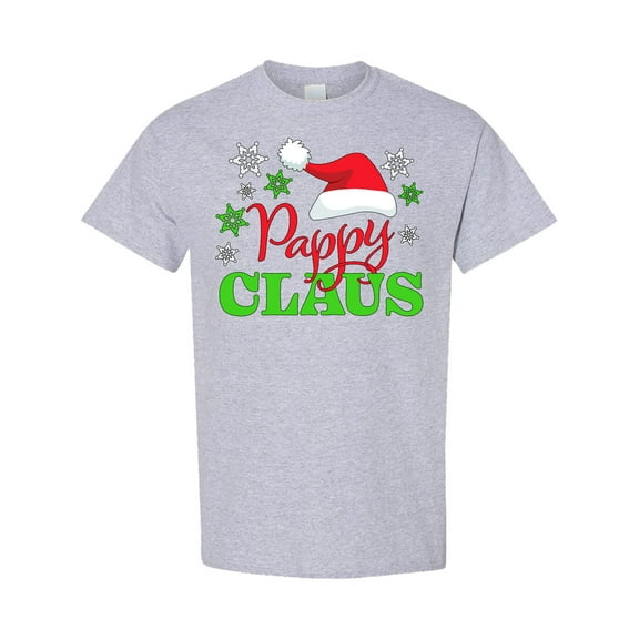 Inktastic Pappy Claus with Christmas Santa Hat and Snowflakes T-Shirt