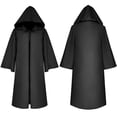 thumbnail image 1 of Túnica con capucha Capa Mago Túnica Disfraz de Halloween Cosplay para adulto - Negro Sincero  Hogar, 1 of 5