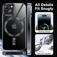 thumbnail image 6 of Magnetic Case for iPhone 13 Mini Case,[Compatible with Magsafe],[10 FT Military Grade Drop Protection] Slim Soft TPU Luxury Protective Phone Case for 13 Mini-Black 13-IP13mini-01, 6 of 13