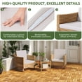 thumbnail image 5 of Uforic 3-Piece Outdoor Rocking Chairs, Wicker Patio Furniture with Thickened Cushions and Table for Porch (Brown), 5 of 10