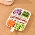 thumbnail image 5 of Under $5 Clearance! Plates for Snack, Candy and Fruit, InsCrazy Vegetable Preparation Tray Wall Mounted Hot Pot Soy Dipping Side Dishes Storage Tray, 5 of 6