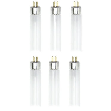 (6 tubes) GE 62021 - F54T5/47W/835/ECO Straight T5 Fluorescent Tube Light Bulb, 45.5 inch, 3500K Neutral White, 47 watts