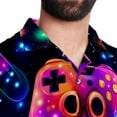 thumbnail image 5 of Game Controller Men's Short Sleeve Beach Shirts, Casual Button Down Poplin Printed Summer Tops - Unisex, 5 of 6