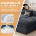 thumbnail image 6 of Harper & Bright Designs U-Shaped Sectional Sofa with Ottoma, Oversized Convertible Upholstery Cloud Couch with Double Chaise and Down Filled for Living Room, Dark Gray, 6 of 15