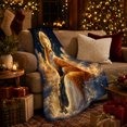 thumbnail image 3 of Red Fox Gazing By Golden Moon Mystical Serene, Peaceful Woodland Scene, Warm Flannel Blanket for Cabin and Lodge, Wildlife Lovers Housewarming Gift, Fantasy Home Decor, 3 of 9