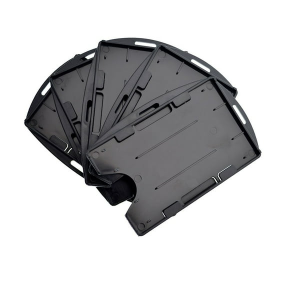 5 Pack - Rigid Hard Plastic Dual Card ID Badge Holder - HOLDS 2 CARDS - Horizontal or Vertical Slot Hole Display Option by Specialist ID (Black)