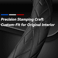 thumbnail image 6 of 3D Embossed Custom Fit Steering Wheel Cover For Infiniti, Non-Slip Nappa Leather Wrap for Enhanced Grip & Comfort, Includes 2 Car Coasters & Fast Charging USB Cable Black, 6 of 7