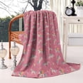 thumbnail image 2 of Pink Unicorn Pattern Blanket,Comfortable Soft Lamb Wool Throw Blanket,All Season,Warm Lightweight Blankets for Sofa Bed Couch Living Room Chair,40"x50", 2 of 4