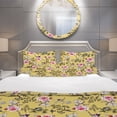 thumbnail image 2 of Designart 'Birds and Pink Roses Floral Pattern' Modern & Contemporary Duvet Cover Set, 2 of 4