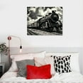 thumbnail image 5 of Nawypu  Black and White Train Canvas Wall Art Large Steam Trains in Progress Canvas Wall Art, 5 of 5