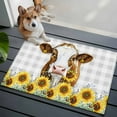 thumbnail image 4 of Bathroom Rugs 2x3 Ft, Farmhouse Cow Non Slip Area Rugs for Kitchen Bedroom Entryway, Vintage Country Sunflower Gray Plaid Washable Carpet Runner Rug Floor Mats for Bedroom Home Decor, 4 of 9