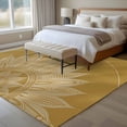 thumbnail image 4 of Brown Boho Area Rug 5x8 FT, Non Slip Bedroom Throw Carpet, Middle Century Abstract Floral Ethnic Art Washable Soft Floor Carpet Non-Shedding Rug for Living Room Nursery Dorm Office, 4 of 9