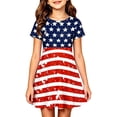 thumbnail image 2 of CAIXIA 4th of July Dresses for Girls USA Patriotic Dress American Flag A Line Dress Independence Day Outfit, 2 of 4