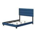 thumbnail image 4 of Boyd Sleep Napoli Blue Faux Leather King Size Fully Upholstered Platform Bed Frame with Adjustable Headboard, Qualified Box Spring or Foundation Required for Use, 4 of 13