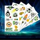 thumbnail image 5 of Tatuajes temporales LFLSSTNM de fútbol que brillan en la oscuridad, 10 hojas, 5 of 5