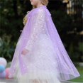 thumbnail image 4 of RUINIXCW Toddler Girls Fairy Princess Costume Kids Princess Cape Tulle Capes Costume Tie-up Sparkling Sequins Cloak Halloween Stage Dress Up Clothes, 4 of 6