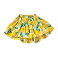 thumbnail image 4 of Gubotare Girls Shorts Girl's Cute Print Ruffle Shorts Layered Bow Wide Leg Y2K Bloomers (Light Yellow,Size 4-5 Years), 4 of 4