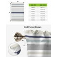 thumbnail image 6 of Blue Aqua Grey Brown Striped Tie Up Curtains for Window,Modern Farmhouse Lines Simple Stripes Thermal Insulted Balloon Shade Adjustable Rod Pocket Curtains Valance for Kitchen Bathroom Café 52 x 63, 6 of 7