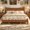 A-Dark Walnut Bed Frame, variant on Queen Size Platform Bed Frame with Natural Rattan Headboard,Vintage Style Wood Queen Bed Frame,Wooden Slat Support for Bedroom,Walnut