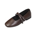 thumbnail image 2 of HAJWOH Mary Jane Shoes Women 2026 New Slip on Dressy Ballerina Flats Non-Slip Comfort Shoes for Casual Formal Work School Office Walking Brown 36, 2 of 4