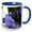 Blue/White, variant on 3drose, Bass Guitar Player Left Hand Purple, 15oz Mug