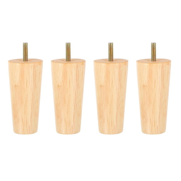 4 Pcs Pieds de Table Effilés pour Meubles Pieds en Bois Pieds de Meubles Robustes 10X1.9In