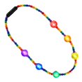 thumbnail image 1 of Flashing Rainbow Disco Prism Balls Fancy Party Necklace, 1 of 1