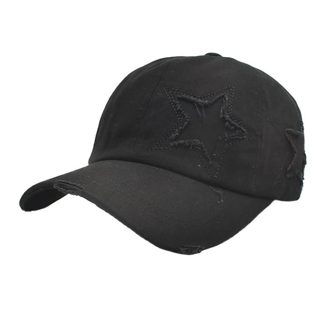 Up To $10 Baseball Caps Black Ripped Baseball Cap Washed To Make Old Baseball Cap Sun Shade Cap Duck Cap Soft Top Retro Cap