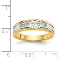 thumbnail image 7 of 14K Yellow Gold Ring Band Wedding Diamond Round AA Quality Trio Mens , Size 5, 7 of 7