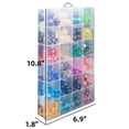 thumbnail image 5 of Paquete de 2 cajas de almacenamiento de dados Dnd, cada 24 rejillas, organizador de dados poliédricos con divisores extraíbles que contienen hasta 1600 dados, pequeños contenedores artesanales para co, 5 of 5
