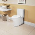 thumbnail image 3 of 1.1/1.6 GPF Elongated Comfort Height Floor Mounted One-Piece Toilet ,  CUPC Certified, WaterSense Cetified, Ceramic, White Color, Soft Close Seat, 3 of 10