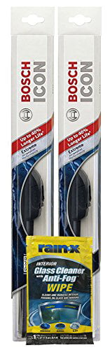 Bosch 21" ICON Wiper Blade Bundle with Rain-X Glass Wipe 3 Items