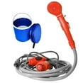 thumbnail image 1 of Greeniant Herramientas de ducha de coche, Kit de baño de 12V, cabeza recargable para exteriores, cubo de agua plegable, herramientas de carpas Naranja Cremallera + cubo, 1 of 6