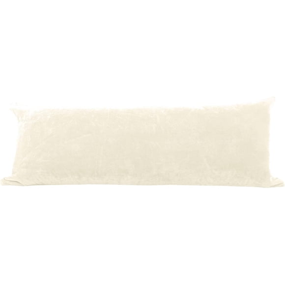 Funda de almohada decorativa EVOLIVE, 54 x 21 pulgadas, color crema Micromink