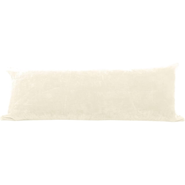 Funda de almohada decorativa EVOLIVE, 54 x 21 pulgadas, color crema Micromink