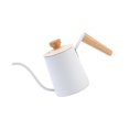 thumbnail image 2 of Hervidor de Tetera de café con tapa, mango ergonómico de 350 ml Verter sobre Hervidor de café por goteo para exteriores, Camping Home blanco BLESIY Tetera de goteo de café, 2 of 8