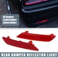 thumbnail image 2 of Unique Bargains 1 Pair Left Right Side Rear Bumper Reflector Lights 33505TR0A51 for Honda Civic 2013-2015 Red, 2 of 7