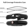 thumbnail image 4 of 2 Pack Waterproof Case Compatible with Apple Watch 44mm SE (2nd Gen) Series 6 5 4 with Tempered Glass Screen Protector, Full Protective Hard PC Bumper Case Face Cover for iWatch 44 mm Black, 4 of 5