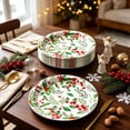 thumbnail image 6 of Christmas Disposable Paper Plates 16pcs, Holly Berry Christmas Party Plates, Holiday Dinner Plates for Christmas Party, Family Gathering and Tableware Decor, 6 of 6