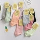 thumbnail image 2 of KAFU D230 Cotton Boat Socks Macramé Candy Coloured Socks Solid Invisible Cotton Sockspangjing, 2 of 4